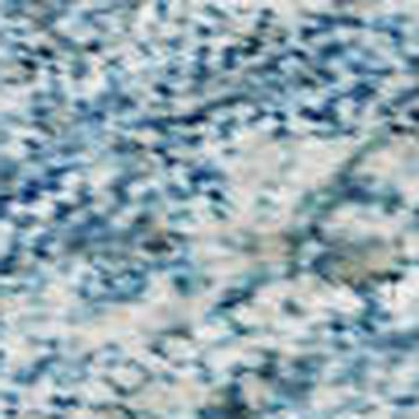 HomeRoots 10' Sky Blue & Ivory Damask Washable Area Rug - Durable, UV-Protected, Perfect for Busy Homes! 683926