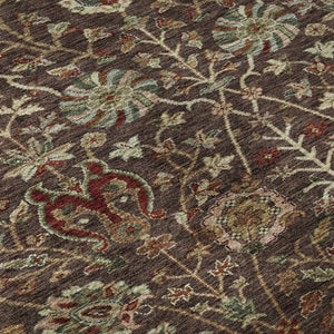 HomeRoots 5' X 8' Chocolate Red & Copper Floral Area Rug – Stain-Resistant, Washable, UV-Protected Beauty! 683964