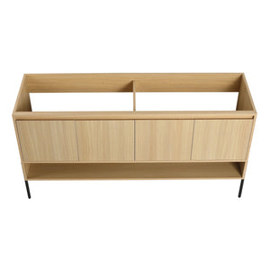 English Elm 60" Freestanding Bathroom Vanity Cabinet Only, 4 Soft-Close Doors, KD Packing, Durable 67.7x23x7.9 W1972P199464