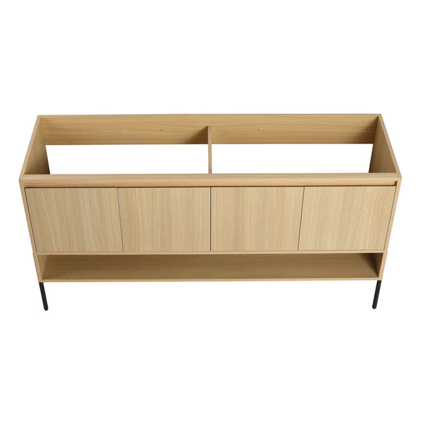 English Elm 60" Freestanding Bathroom Vanity Cabinet Only, 4 Soft-Close Doors, KD Packing, Durable 67.7x23x7.9 W1972P199464
