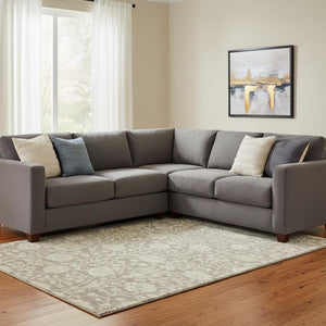 HomeRoots 10' X 14' Coffee and Beige Floral Area Rug – Washable, UV-Protected, Durable Design for Families! 684004
