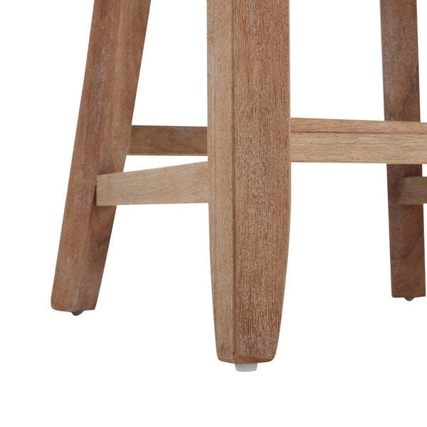 English Elm 26.5" Upholstered Counter Stools Set of 2 Rubberwood Farmhouse Kitchen Seating N780P403743B