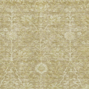 HomeRoots 5' X 8' Tan and Beige Floral Area Rug - Durable, Washable, UV-Protected, Perfect for Busy Homes! 684012
