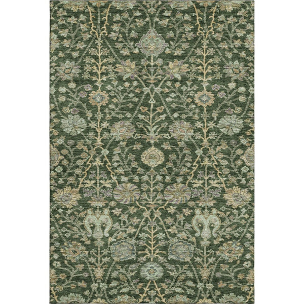 HomeRoots 10' X 14' Floral Area Rug - Washable, Stain-Resistant & UV Protected for Family Homes & Active Spaces 684022
