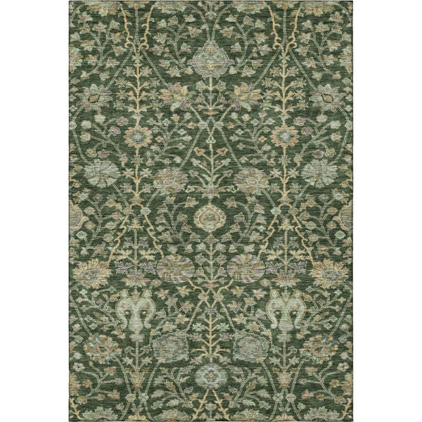 HomeRoots 10' X 14' Floral Area Rug - Washable, Stain-Resistant & UV Protected for Family Homes & Active Spaces 684022