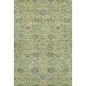 HomeRoots 5' X 8' Floral Area Rug in Mint Green, Beige & Teal – Washable, UV Protected, Pet-Friendly Design 684030