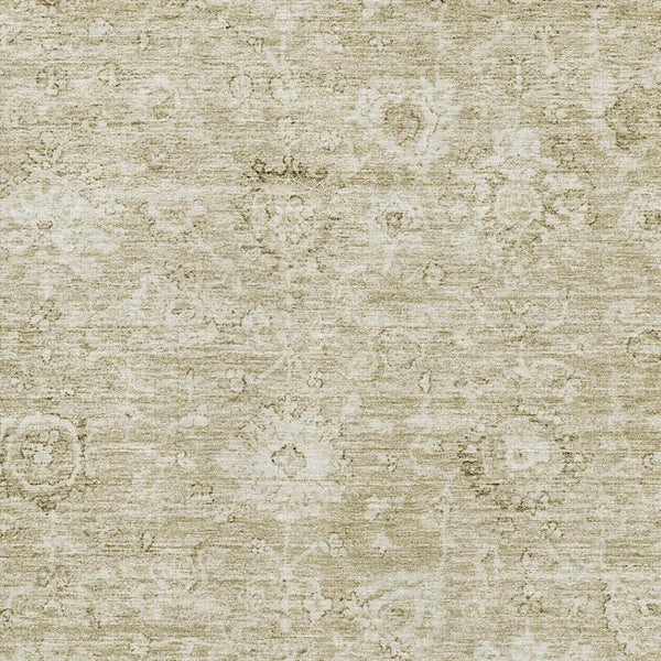 HomeRoots 10' X 14' Beige and Brown Damask Area Rug - Stain-Resistant, UV-Protected, Perfect for Families! 684058