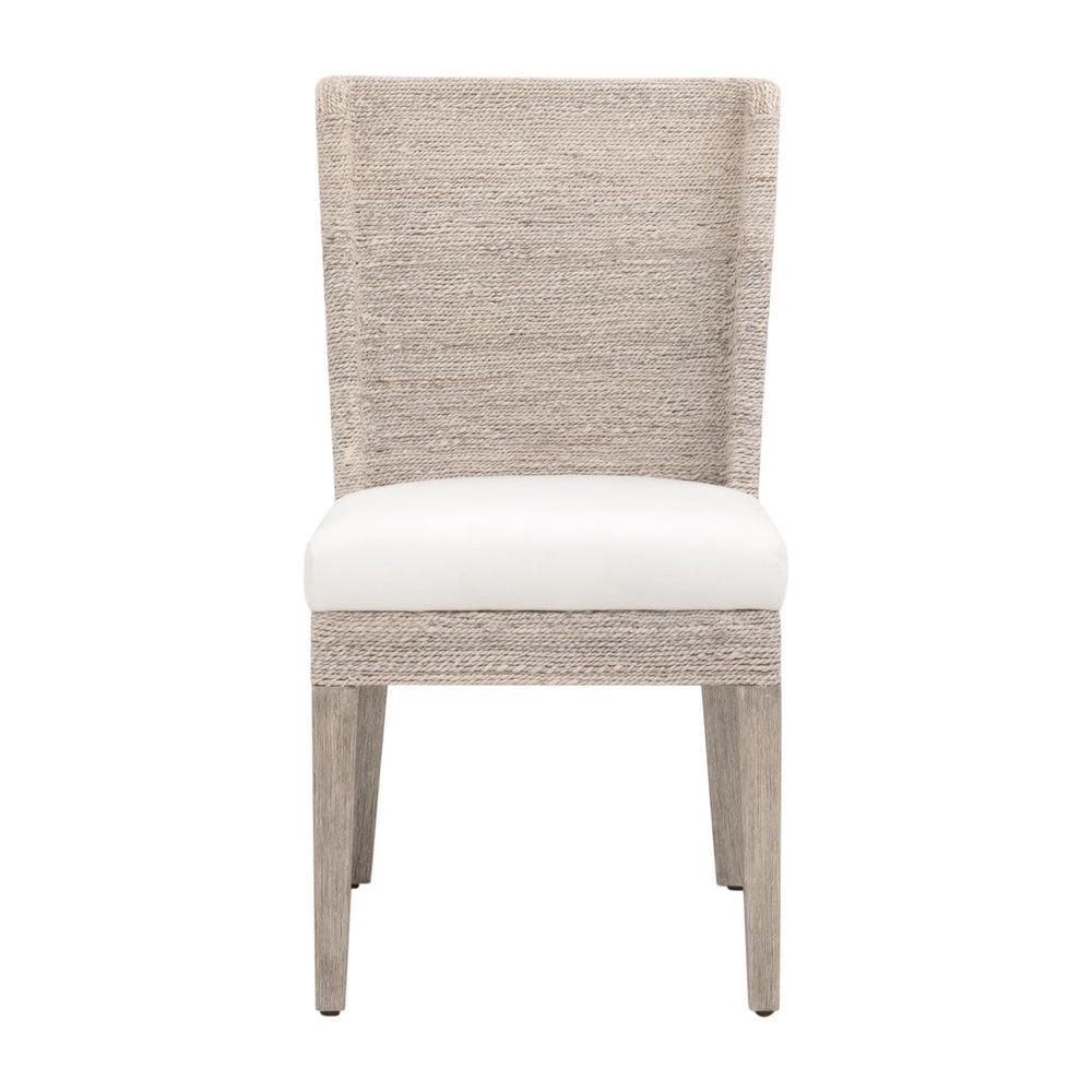 Essentials for Living Isle Dining Chair Set Mahogany Base Abaca Rope Seat Coastal Transitional Style 6841.WWA/LPPRL/NG
