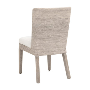 Essentials for Living Isle Dining Chair Set Mahogany Base Abaca Rope Seat Coastal Transitional Style 6841.WWA/LPPRL/NG