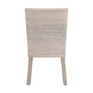 Essentials for Living Isle Dining Chair Set Mahogany Base Abaca Rope Seat Coastal Transitional Style 6841.WWA/LPPRL/NG