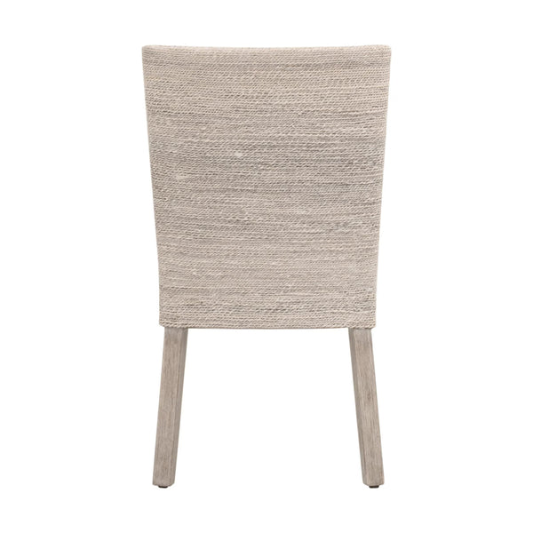 Essentials for Living Isle Dining Chair Set Mahogany Base Abaca Rope Seat Coastal Transitional Style 6841.WWA/LPPRL/NG