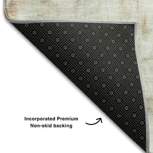 HomeRoots 5' X 8' Abstract Area Rug in Copper Gray & Ivory - Washable, UV-Protected, Stain Resistant Design! 684174