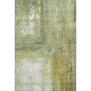 HomeRoots 8' X 10' Sage Gray & Ivory Abstract Washable Area Rug – Durable, UV-Protected, Easy-Care Design 684182