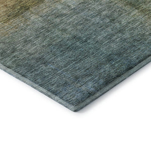 HomeRoots 5' X 8' Contemporary Blue and Brown Abstract Area Rug – Washable, Durable, UV-Protected Design! 684186