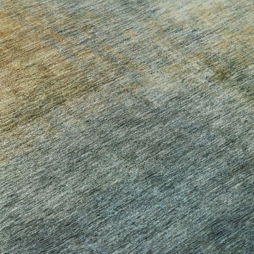 HomeRoots 5' X 8' Contemporary Blue and Brown Abstract Area Rug – Washable, Durable, UV-Protected Design! 684186