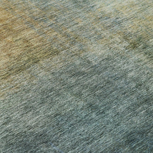 HomeRoots 5' X 8' Contemporary Blue and Brown Abstract Area Rug – Washable, Durable, UV-Protected Design! 684186