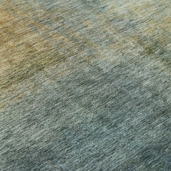 HomeRoots 5' X 8' Contemporary Blue and Brown Abstract Area Rug – Washable, Durable, UV-Protected Design! 684186