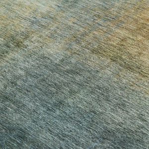 HomeRoots 5' X 8' Contemporary Blue and Brown Abstract Area Rug – Washable, Durable, UV-Protected Design! 684186