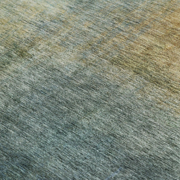HomeRoots 5' X 8' Contemporary Blue and Brown Abstract Area Rug – Washable, Durable, UV-Protected Design! 684186