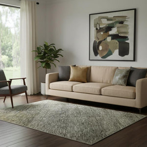 HomeRoots 5' X 8' Abstract Area Rug in Taupe, Ivory & Brown - Washable, UV-Protected, Perfect for High Traffic Areas 684192