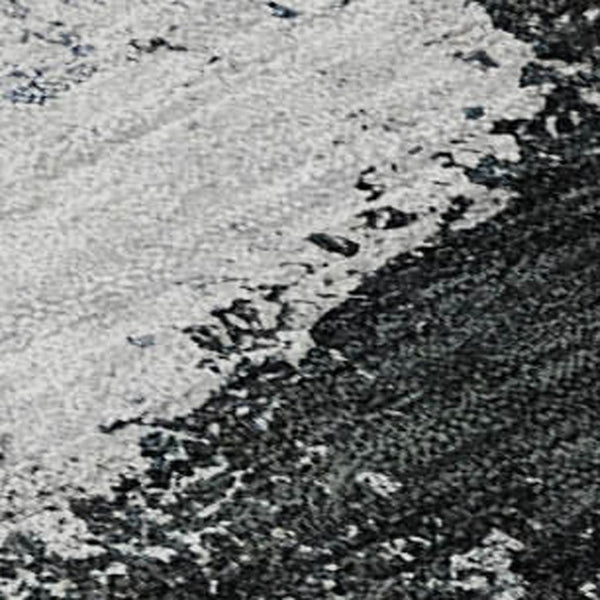 HomeRoots 10' Washable Blue Charcoal & Ivory Area Rug – Stain Resistant, UV Protected, Perfect for Family Rooms! 684202