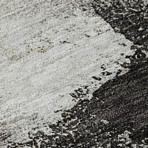HomeRoots 10' X 14' Abstract Coffee Charcoal Ivory Area Rug - Washable, UV Protected, Stain Resistant, Durable 684208