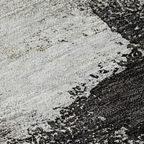 HomeRoots 10' X 14' Abstract Coffee Charcoal Ivory Area Rug - Washable, UV Protected, Stain Resistant, Durable 684208