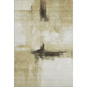 HomeRoots 5' X 8' Washable Abstract Area Rug with UV Protection - Soft, Durable, Stain-Resistant, Modern Design 684216