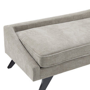 English Elm Christopher Knight Home® - CHAISE modern fabric lounge with rolled accent pillow, splayed birch legs and luxe comfort seating experience khaki 68.25 L x 28 W x 17.75 H N776P291705K