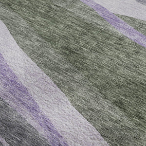 HomeRoots 10' Artichoke Green Abstract Area Rug - Stylish, Washable, UV-Protected, Ideal for Modern Homes! 684226
