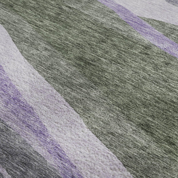 HomeRoots 10' Artichoke Green Abstract Area Rug - Stylish, Washable, UV-Protected, Ideal for Modern Homes! 684226