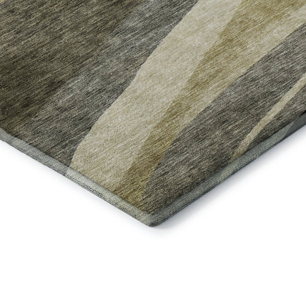 HomeRoots 8' X 10' Taupe Beige & Ivory Abstract Washable Area Rug - Durable, Stylish, UV Protected for Homes 684248