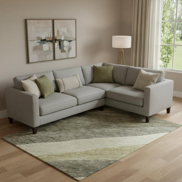 HomeRoots 9' X 12' Stylish Taupe Beige & Ivory Abstract Area Rug – Durable, Washable, UV-Protected Design! 684249