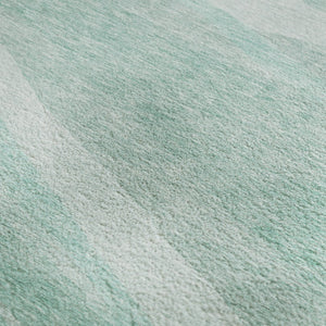 HomeRoots 10' X 14' Aqua & Ivory Abstract Washable Area Rug - UV Resistant, Durable & Stylish for Homes 684262