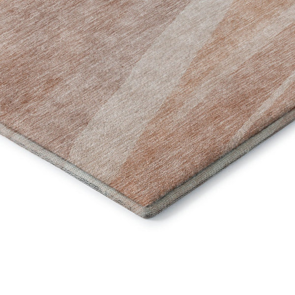 HomeRoots 5' X 8' Salmon and Ivory Abstract Area Rug - Soft, Stain-Resistant, UV-Protected for Active Homes 684264