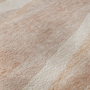 HomeRoots 5' X 8' Salmon and Ivory Abstract Area Rug - Soft, Stain-Resistant, UV-Protected for Active Homes 684264
