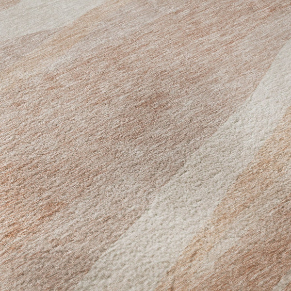 HomeRoots 5' X 8' Salmon and Ivory Abstract Area Rug - Soft, Stain-Resistant, UV-Protected for Active Homes 684264