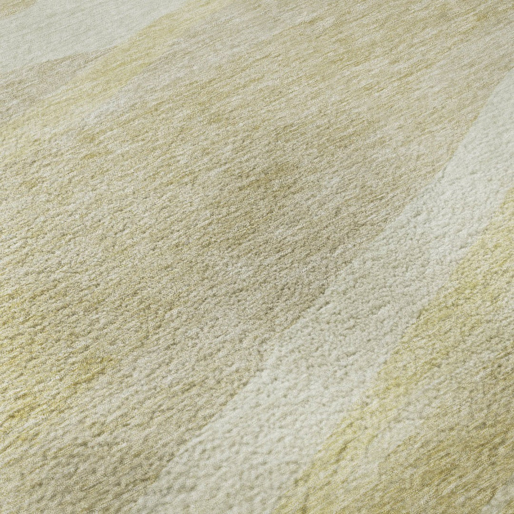HomeRoots 9' X 12' Wheat And Beige Abstract Area Rug - Washable, UV-Protected, Durable & Stylish for Homes 684273