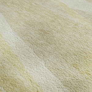 HomeRoots 9' X 12' Wheat And Beige Abstract Area Rug - Washable, UV-Protected, Durable & Stylish for Homes 684273