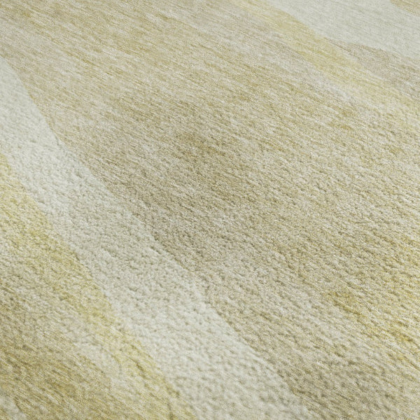 HomeRoots 9' X 12' Wheat And Beige Abstract Area Rug - Washable, UV-Protected, Durable & Stylish for Homes 684273
