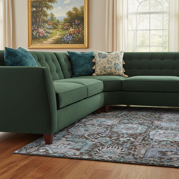 HomeRoots 8' X 10' Stylish Chocolate and Teal Damask Washable Area Rug - Durable, Stain Resistant, UV Protected! 684290