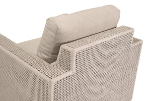 Essentials for Living Tropez Outdoor Swivel Rocker Chair with Hand-woven Rope Frame and Olefin Cushions 6843-1SRCK.OAT/ECR