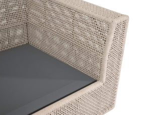 Essentials for Living Tropez Outdoor Swivel Rocker Chair with Hand-woven Rope Frame and Olefin Cushions 6843-1SRCK.OAT/ECR