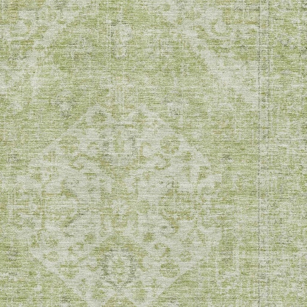 HomeRoots 5' X 8' Sage Medallion Area Rug - Durable, Washable, UV-Resistant, Ideal for Homes with Kids & Pets 684372