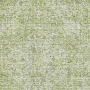 HomeRoots 8' X 10' Sage and Beige Medallion Area Rug - Stylish, Washable, UV-Protected & Durable Design for Home 684374