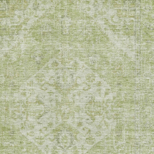 HomeRoots 8' X 10' Sage and Beige Medallion Area Rug - Stylish, Washable, UV-Protected & Durable Design for Home 684374