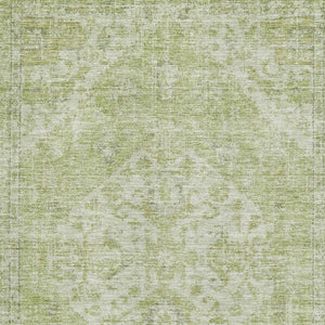 HomeRoots 10' X 14' Sage & Beige Medallion Area Rug - UV Protected, Washable, Kid & Pet Friendly for Cozy Spaces 684376