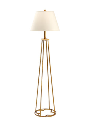 Chelsea House Club Floor Lamp By Lisa Kahn — Wrought Iron Old-Gold Finish, Sculptural Ambient Light For Living Rooms 68440