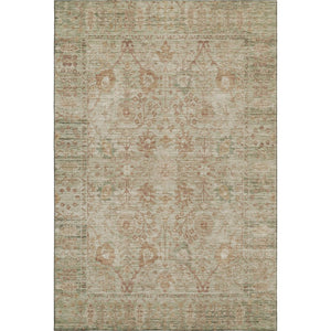 HomeRoots 10' X 14' Beige & Coral Oriental Area Rug - Washable, UV-Protected, Stylish, and Durable for Busy Homes 684424