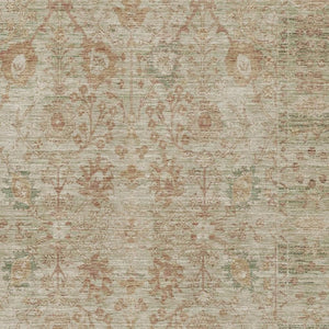 HomeRoots 10' X 14' Beige & Coral Oriental Area Rug - Washable, UV-Protected, Stylish, and Durable for Busy Homes 684424